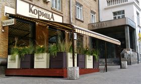 Маркиза для террасы кафе Malaga в Киеве, Украине