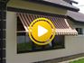 Видео - Тканевый навес от солнца для окна Italia, маркиза с падающим локтем