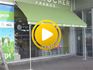 Видео - выдвижная маркиза на телескопических стойках для витрин магазина "Yves Rocher"