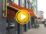 Видео - Выдвижная маркиза для летней площадки кафе (модель Sirius)м